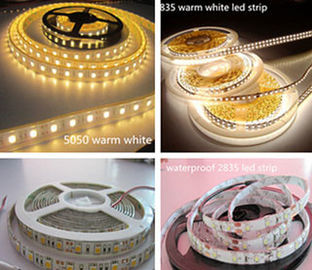 luzes de tira flexíveis do diodo emissor de luz de Epistar 3528s 2835s do CE do UL das luzes de tira do diodo emissor de luz de 24v 12v 60leds 30leds