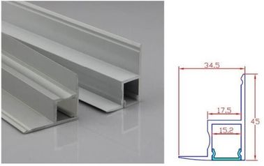 Do perfil de alumínio da extrusão do diodo emissor de luz tampa para a decoração do teto, geada/clara/difusor, 1m 2m 3m