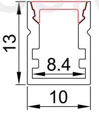 Perfil de alumínio do diodo emissor de luz da tampa do PC para lojas/home feitos sob encomenda, surgidos montado