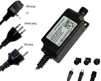 Fonte impermeável 12v 24v para CCTVs, material do adaptador do poder do diodo emissor de luz IP68 do ABS