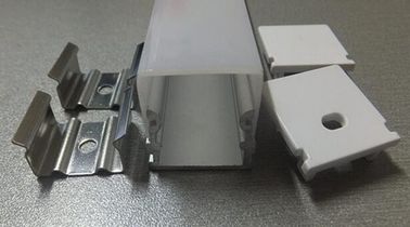 Perfis de alumínio da extrusão do diodo emissor de luz da forma de U, difusor leitoso para as tiras conduzidas, perfis de alumínio do diodo emissor de luz para lojas