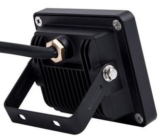 Luzes de inundação conduzidas impermeáveis do estádio de IP65 10w 700lm com vidro moderado, corpo de alumínio preto