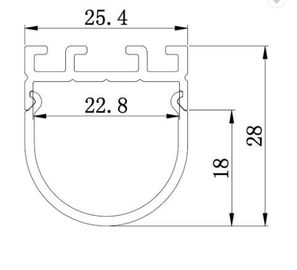 Perfil de alumínio da meia forma do círculo para Muti que monta o canal de alumínio do diodo emissor de luz com CE Rohs