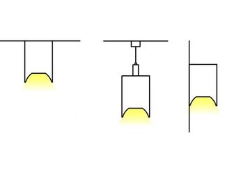 do módulo linear leve indireto do diodo emissor de luz do pendente de 50mm*75mm perfis de alumínio do diodo emissor de luz para tiras conduzidas