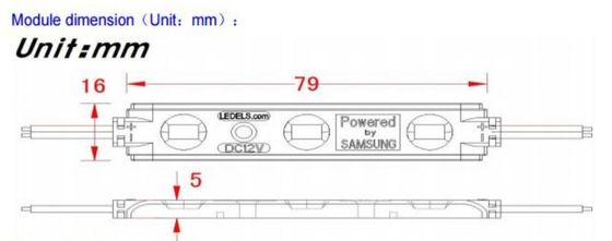 o diodo emissor de luz 5630 Samsung de 1.2w 12v 120LM 3 conduziu o módulo para a letra de canal, com 5 da garantia anos de CE ROHS do UL IMPERMEÁVEL