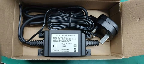 Transformador impermeável exterior, fonte de alimentação, adaptador impermeável do interruptor de 9Vdc 500mah 4.5W IP68 para o torneira